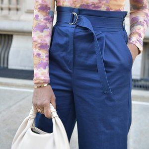 The Drop Navy High Waist Belted Wide Leg Pant by @karenbritchick
